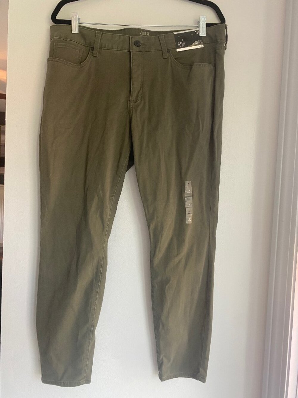 ANA A New Approach Olive Green Mid Rise Skinny Jeans